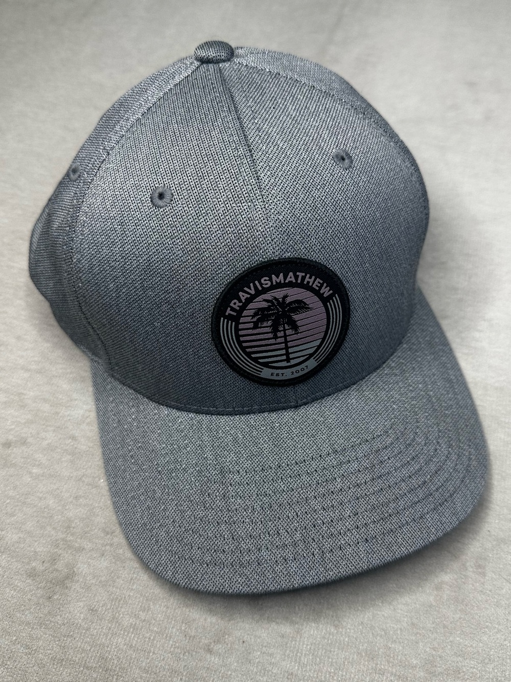 Travis Mathew Gray Men's Palm Logo Cap